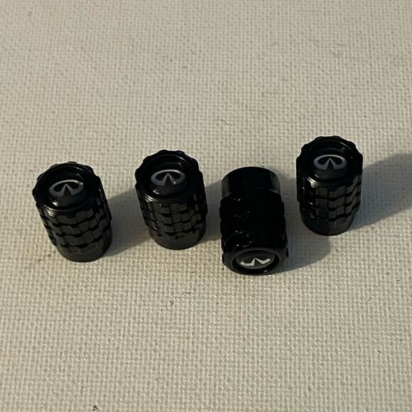 Infinity valve Stem caps in black set of 4 NWT - Picture 3 of 4